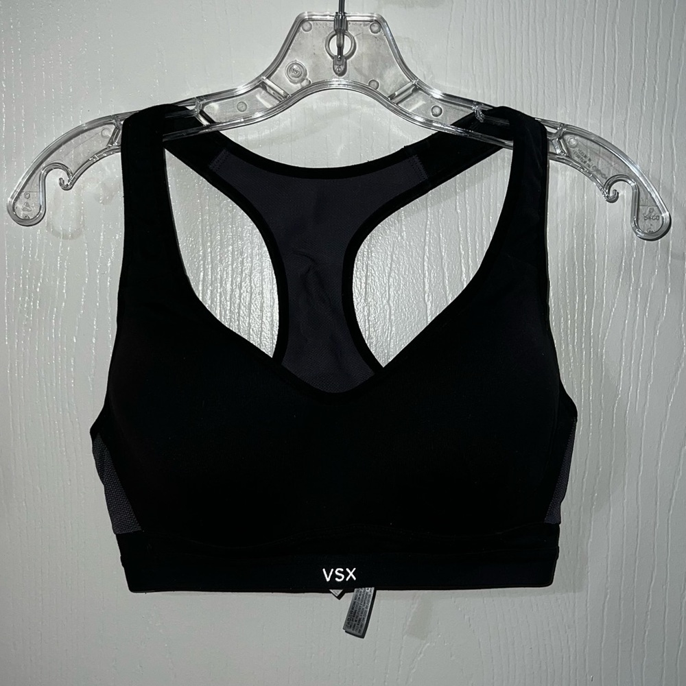 Victoria Secret VSX Pink and Black Sports Bras for Active Comfort, Size 34D - Picture 4 of 5